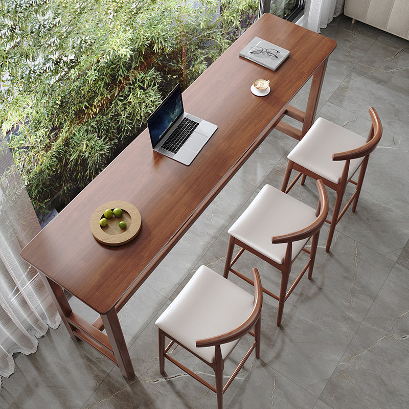 Modern Indoor Bar Stool Table Rectangle Wood Bar Dining Table Clearhalo 'Bar Furniture' 'Bar Tables' 'bar_tables' 'furn' 'furn_bar_tables' 'Furniture' 'Kitchen & Dining Furniture' 7194092