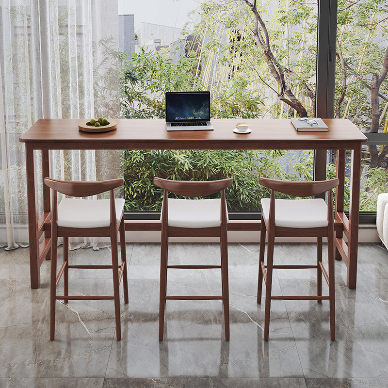Modern Indoor Bar Stool Table Rectangle Wood Bar Dining Table Clearhalo 'Bar Furniture' 'Bar Tables' 'bar_tables' 'furn' 'furn_bar_tables' 'Furniture' 'Kitchen & Dining Furniture' 7194094
