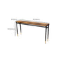 Table de tabouret de bar d'intérieur industriel, table de salle à manger en métal et bois