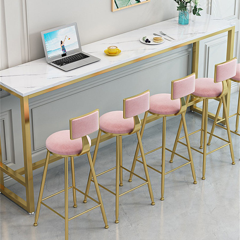 Indoor-Glam-Bar-Esstisch, rechteckiger Barhocker-Tisch mit Fußstütze
