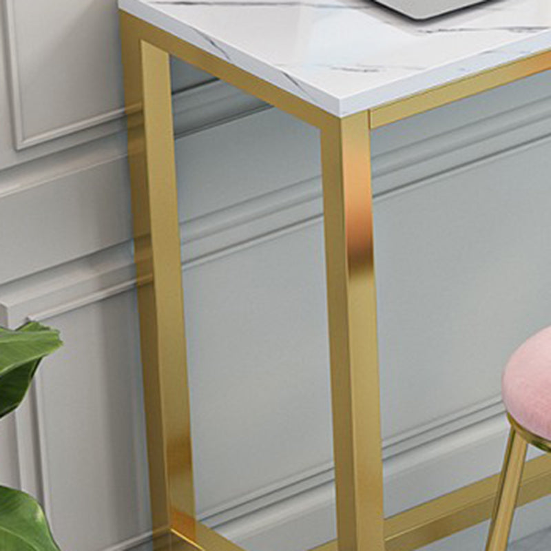 Indoor-Glam-Bar-Esstisch, rechteckiger Barhocker-Tisch mit Fußstütze