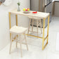 Rectangle Pine Wood Top Bistro Table Modern Pub Table with Metal Base Clearhalo 'Bar Furniture' 'Bar Tables' 'bar_tables' 'furn' 'furn_bar_tables' 'Furniture' 'Kitchen & Dining Furniture' 7194258