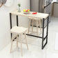 Rectangle Pine Wood Top Bistro Table Modern Pub Table with Metal Base Clearhalo 'Bar Furniture' 'Bar Tables' 'bar_tables' 'furn' 'furn_bar_tables' 'Furniture' 'Kitchen & Dining Furniture' 7194262
