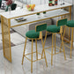 Glam Indoor Bar Eettafel Rechthoekige barkruktafel met opbergruimte