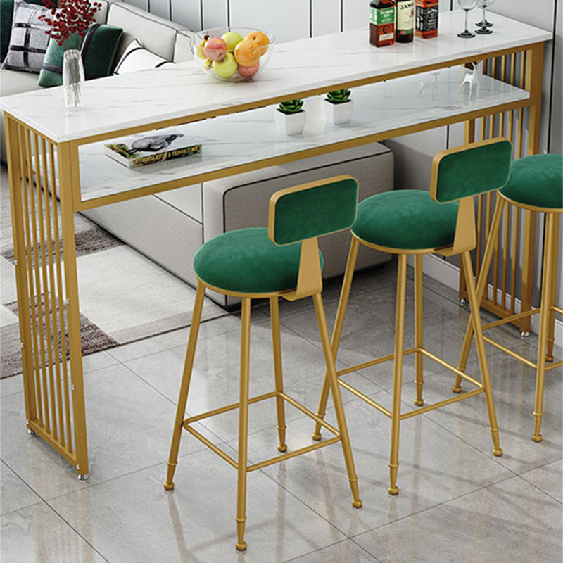 Glam Indoor Bar Eettafel Rechthoekige barkruktafel met opbergruimte