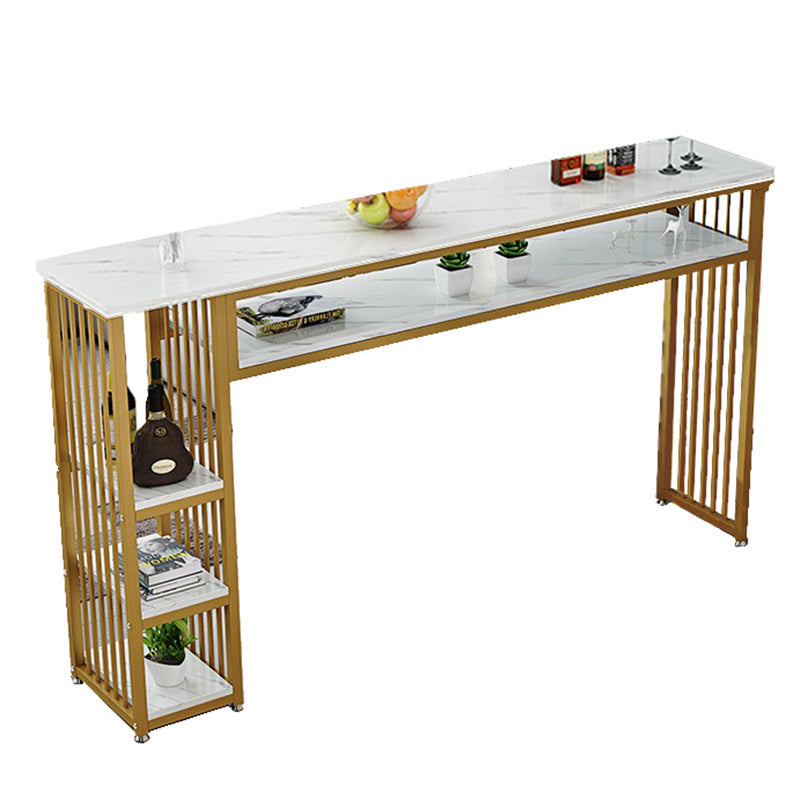 Glam Indoor Bar Eettafel Rechthoekige barkruktafel met opbergruimte