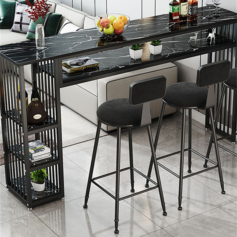 Glam Indoor Bar Eettafel Rechthoekige barkruktafel met opbergruimte