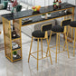 Glam Indoor Bar Eettafel Rechthoekige barkruktafel met opbergruimte
