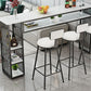 Glam Indoor Bar Eettafel Rechthoekige barkruktafel met opbergruimte