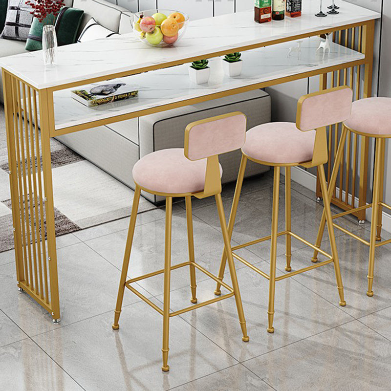 Glam Indoor Bar Eettafel Rechthoekige barkruktafel met opbergruimte