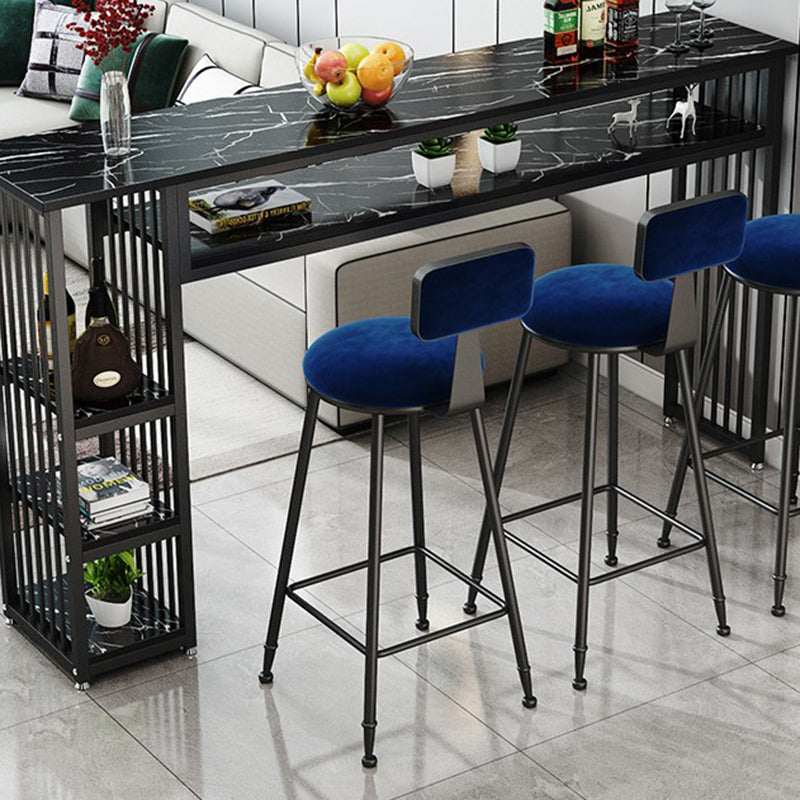 Glam Indoor Bar Eettafel Rechthoekige barkruktafel met opbergruimte