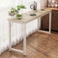 Contemporary Pub Table with Metal Frame Matte Finish Faux Wood Top Bar Table 39.4"L x 15.7"W x 29.5"H Light Wood Without Chairs Clearhalo 'Bar Furniture' 'Bar Tables' 'bar_tables' 'furn' 'furn_bar_tables' 'Furniture' 'Kitchen & Dining Furniture' 7194341