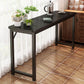 Contemporary Pub Table with Metal Frame Matte Finish Faux Wood Top Bar Table Clearhalo 'Bar Furniture' 'Bar Tables' 'bar_tables' 'furn' 'furn_bar_tables' 'Furniture' 'Kitchen & Dining Furniture' 7194346