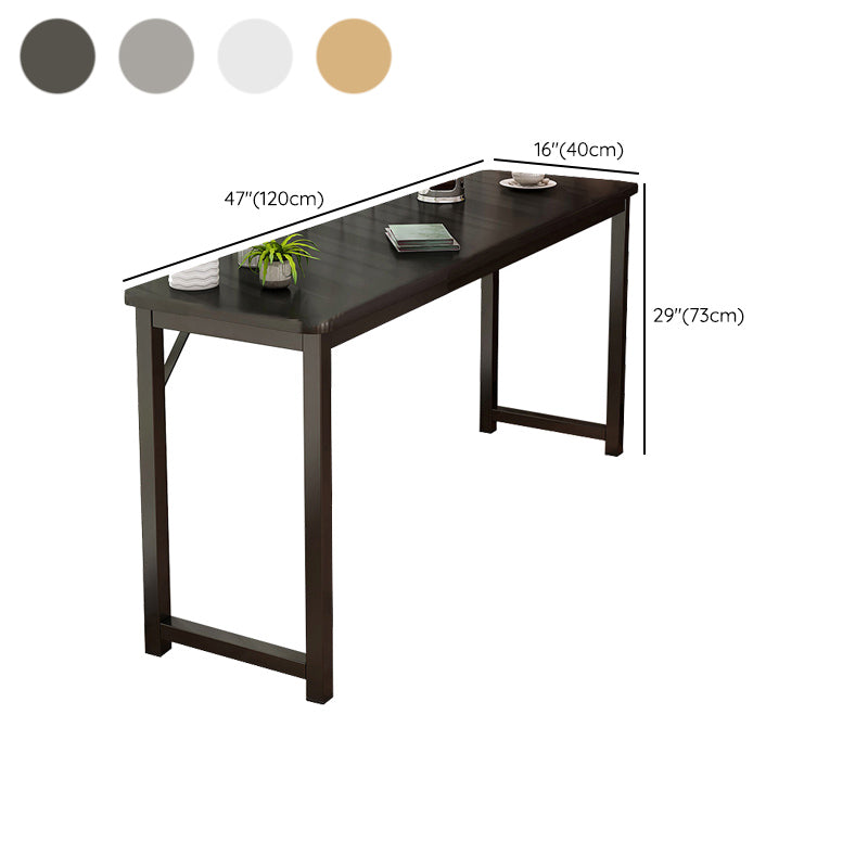 Contemporary Pub Table with Metal Frame Matte Finish Faux Wood Top Bar Table Clearhalo 'Bar Furniture' 'Bar Tables' 'bar_tables' 'furn' 'furn_bar_tables' 'Furniture' 'Kitchen & Dining Furniture' 7194358
