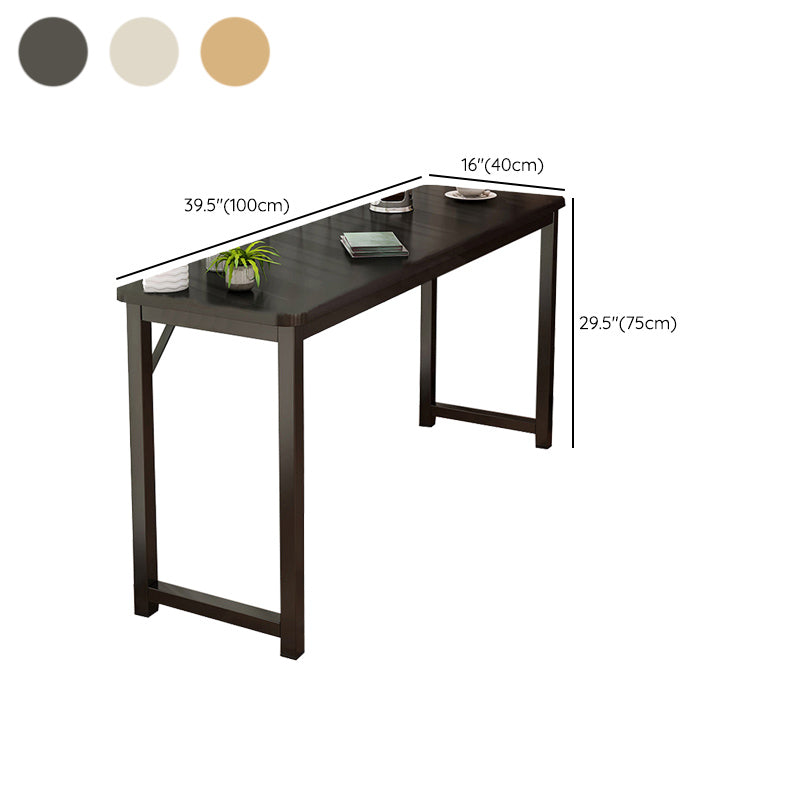 Contemporary Pub Table with Metal Frame Matte Finish Faux Wood Top Bar Table Clearhalo 'Bar Furniture' 'Bar Tables' 'bar_tables' 'furn' 'furn_bar_tables' 'Furniture' 'Kitchen & Dining Furniture' 7194359