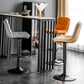 Contemporary Metal Legs Bar Stools Faux Leather Indoor Counter Chair