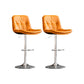 Contemporary Metal Legs Bar Stools Faux Leather Indoor Counter Chair
