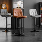 Contemporary Metal Legs Bar Stools Faux Leather Indoor Counter Chair