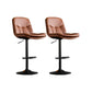 Contemporary Metal Legs Bar Stools Faux Leather Indoor Counter Chair
