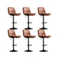 Contemporary Metal Legs Bar Stools Faux Leather Indoor Counter Chair