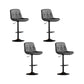 Contemporary Metal Legs Bar Stools Faux Leather Indoor Counter Chair