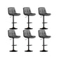 Contemporary Metal Legs Bar Stools Faux Leather Indoor Counter Chair