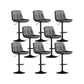 Contemporary Metal Legs Bar Stools Faux Leather Indoor Counter Chair