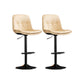 Contemporary Metal Legs Bar Stools Faux Leather Indoor Counter Chair