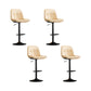 Contemporary Metal Legs Bar Stools Faux Leather Indoor Counter Chair
