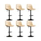 Contemporary Metal Legs Bar Stools Faux Leather Indoor Counter Chair