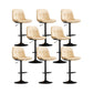 Contemporary Metal Legs Bar Stools Faux Leather Indoor Counter Chair