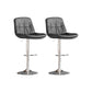 Contemporary Metal Legs Bar Stools Faux Leather Indoor Counter Chair