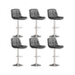 Contemporary Metal Legs Bar Stools Faux Leather Indoor Counter Chair