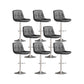 Contemporary Metal Legs Bar Stools Faux Leather Indoor Counter Chair