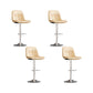 Contemporary Metal Legs Bar Stools Faux Leather Indoor Counter Chair