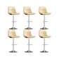 Contemporary Metal Legs Bar Stools Faux Leather Indoor Counter Chair