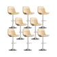Contemporary Metal Legs Bar Stools Faux Leather Indoor Counter Chair