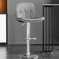 Contemporary Metal Legs Bar Stools Faux Leather Indoor Counter Chair