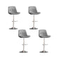 Contemporary Metal Legs Bar Stools Faux Leather Indoor Counter Chair