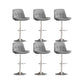 Contemporary Metal Legs Bar Stools Faux Leather Indoor Counter Chair