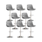 Contemporary Metal Legs Bar Stools Faux Leather Indoor Counter Chair
