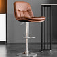 Contemporary Metal Legs Bar Stools Faux Leather Indoor Counter Chair