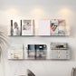 Contemporary Closed Back Bookshelf Horizontal Acrylic Bookcase