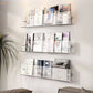 Contemporary Closed Back Bookshelf Horizontal Acrylic Bookcase