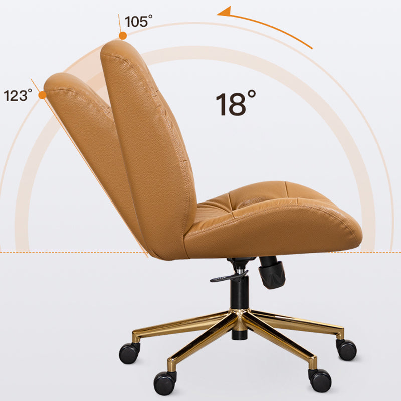 Chaise de bureau moderne Mécanisme d'inclinaison en cuir sans chaise ergonomique pénible