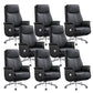 Modern Office Chair Leather No Distressing Ergonomic Chair with Wheels