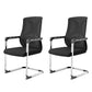 Modern Fixed Arms Office Chair No Distressing Ergonomic Desk Chair without Wheels Black 2 Piece Set Casters Not Included Clearhalo 'furn' 'furn_office_chair' 'Furniture' 'Office Chairs' 'Office Furniture' 'office_chair' 7202741