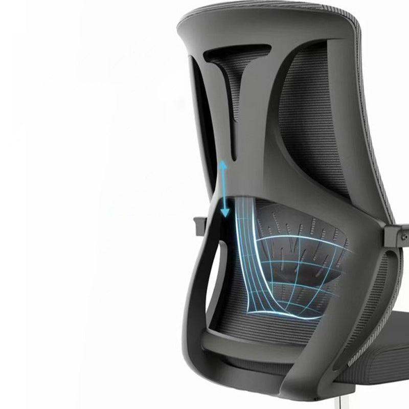 Modern Fixed Arms Office Chair No Distressing Ergonomic Desk Chair without Wheels Clearhalo 'furn' 'furn_office_chair' 'Furniture' 'Office Chairs' 'Office Furniture' 'office_chair' 7202749