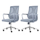 Modern Fixed Arms Office Chair No Distressing Ergonomic Desk Chair without Wheels Grey 2 Piece Set Casters Included Clearhalo 'furn' 'furn_office_chair' 'Furniture' 'Office Chairs' 'Office Furniture' 'office_chair' 7202758