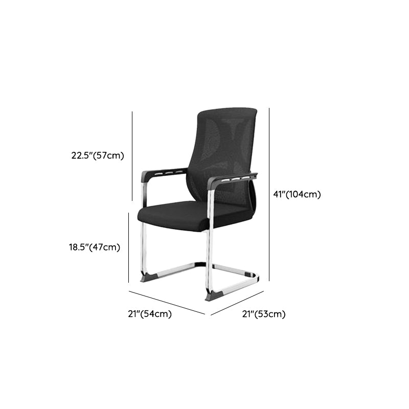 Modern Fixed Arms Office Chair No Distressing Ergonomic Desk Chair without Wheels Clearhalo 'furn' 'furn_office_chair' 'Furniture' 'Office Chairs' 'Office Furniture' 'office_chair' 7202763